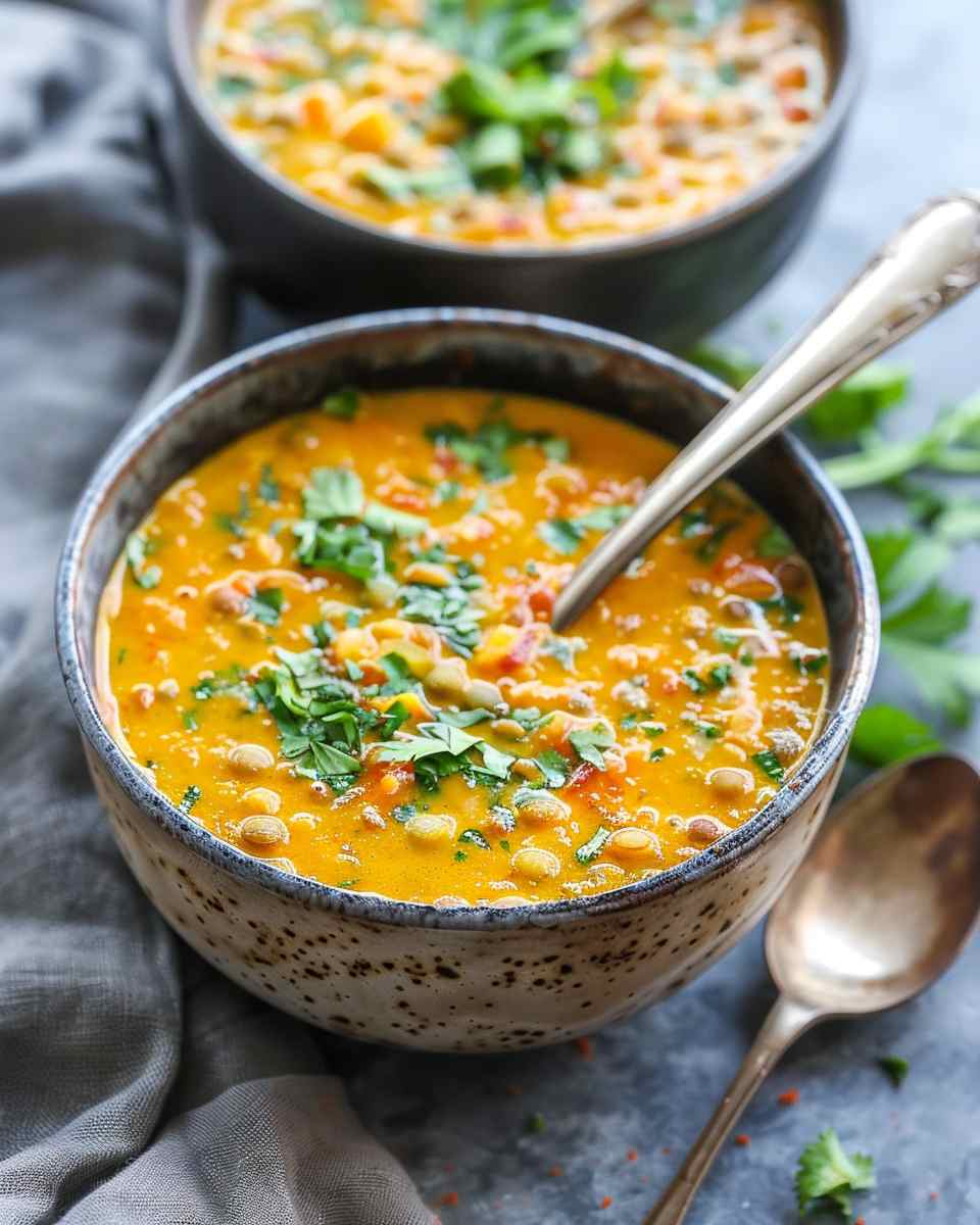 Vegan Coconut Curry Lentil Soup