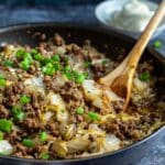 Low Carb Mongolian Ground Beef Cabbage