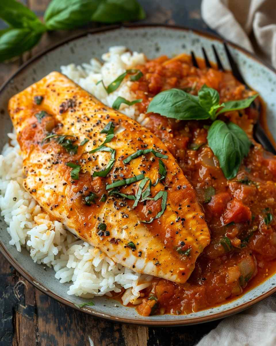Quick Tilapia in Roasted Pepper Sauce