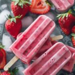 Strawberry Frozen Yogurt Ice Pops