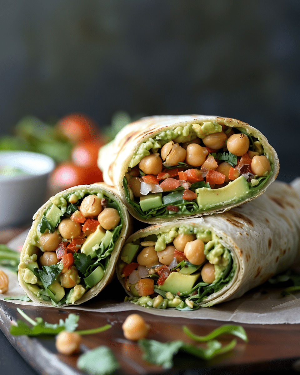 Chickpea and Avocado Wrap