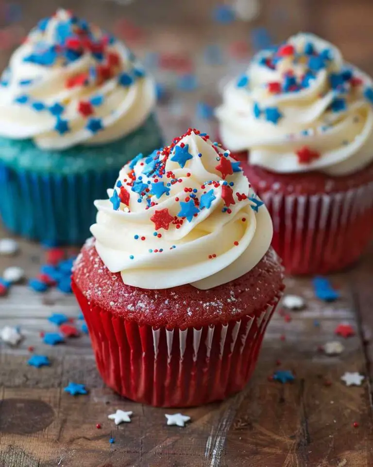 Red, White and Blue Cupcakes