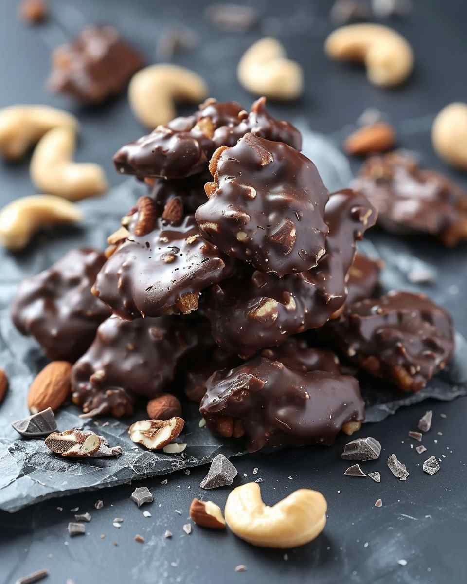 Dark Chocolate Cashew Clusters 5 Dark Chocolate Cashew Clusters