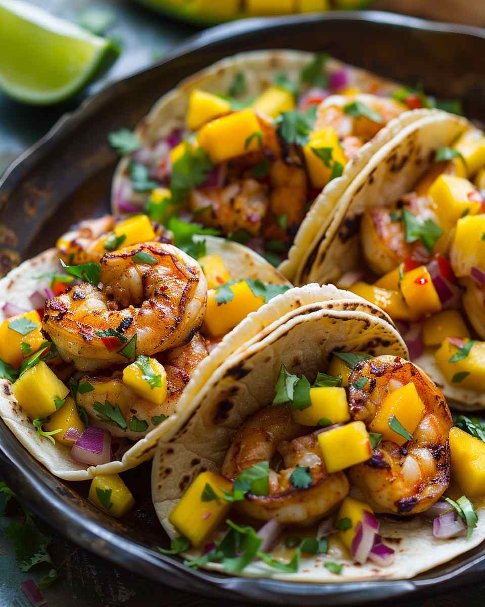 Chili Lime Shrimp Tacos with Mango Salsa 5 Chili Lime Shrimp Tacos with Mango Salsa