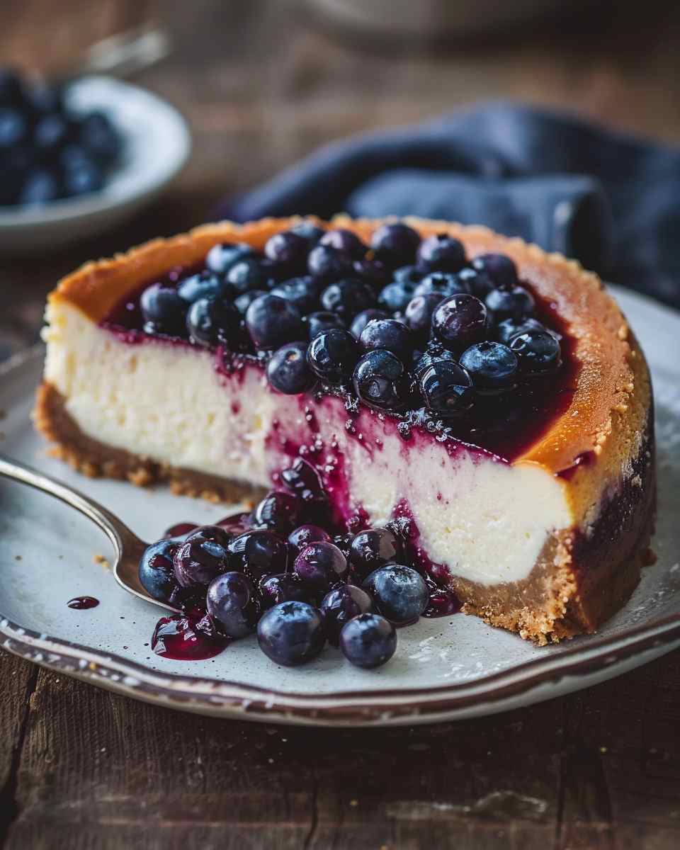 Simple Blueberry Basque Cheesecake 5 Simple Blueberry Basque Cheesecake