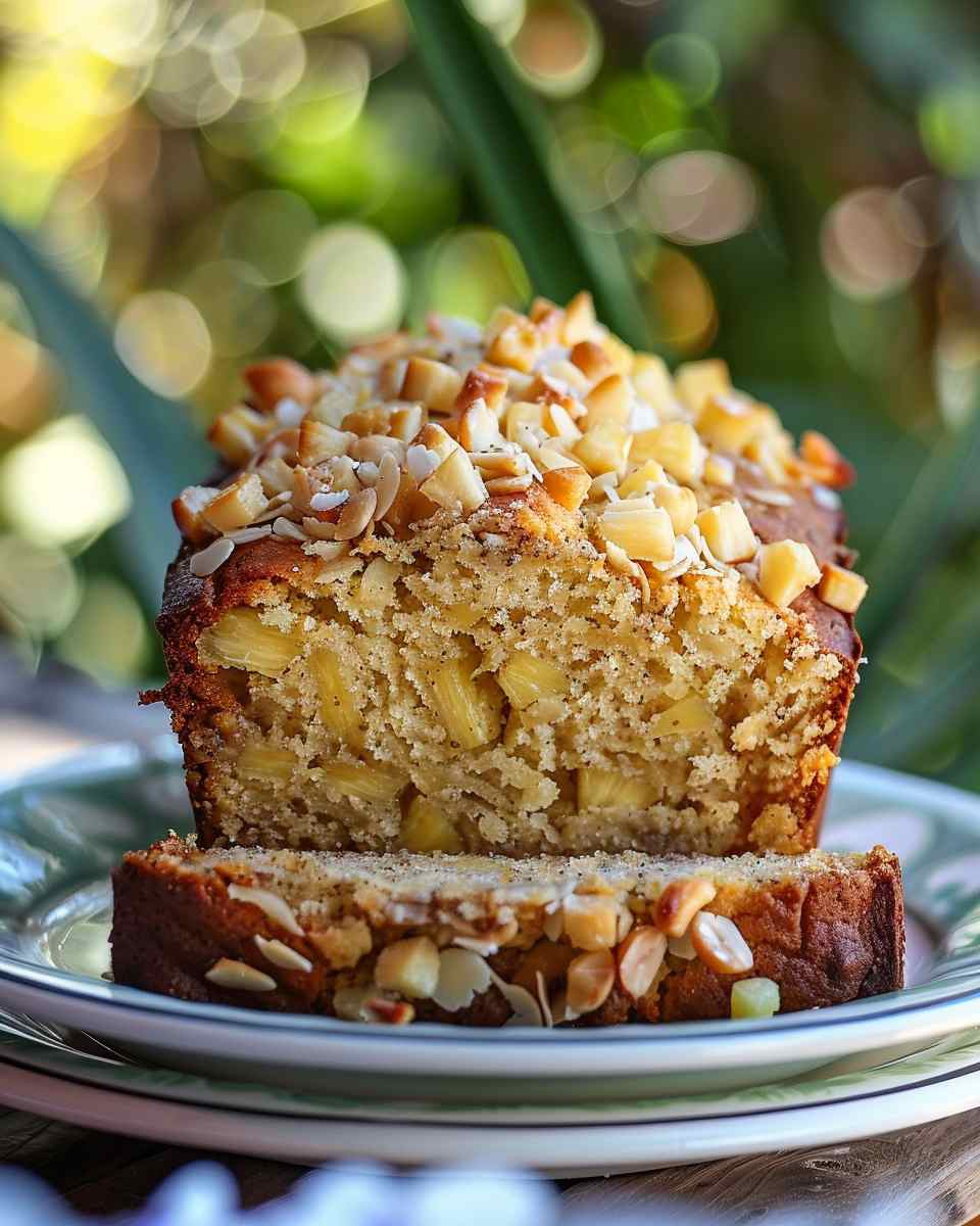 Hawaiian Banana Bread with Pineapple, Coconut & Macadamia Nuts