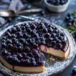 Simple Blueberry Basque Cheesecake