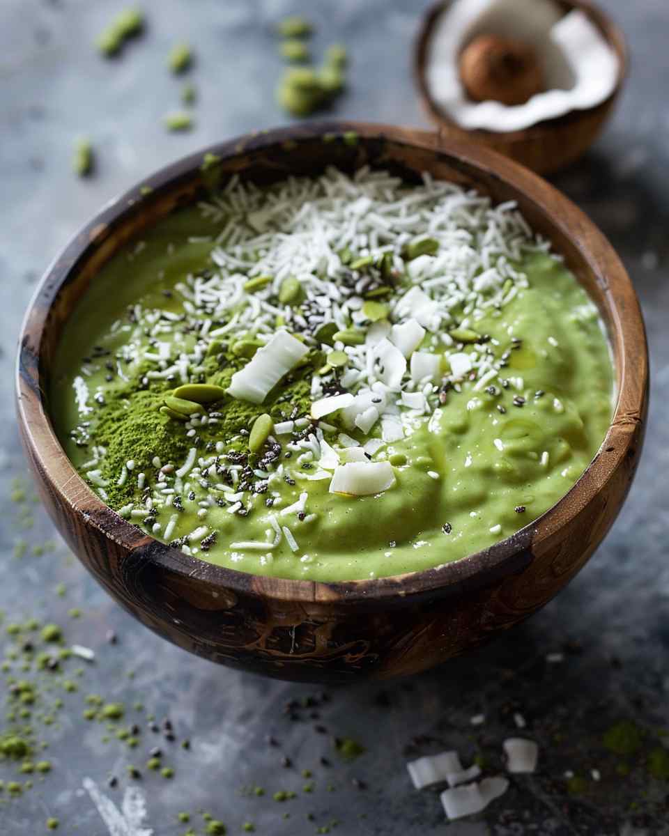 Matcha Coconut Smoothie Bowl 6 Matcha Coconut Smoothie Bowl