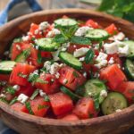 Watermelon Salad with Feta, Cucumber, and Mint