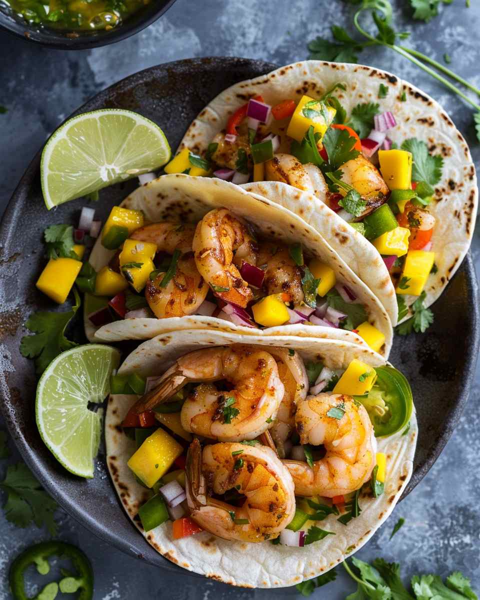 Chili Lime Shrimp Tacos with Mango Salsa 6 Chili Lime Shrimp Tacos with Mango Salsa