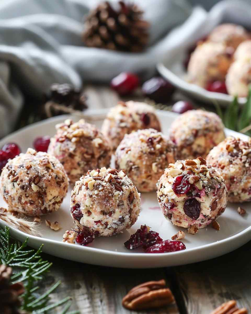 Cranberry Pecan Goat Cheese Balls 6 Cranberry Pecan Goat Cheese Balls