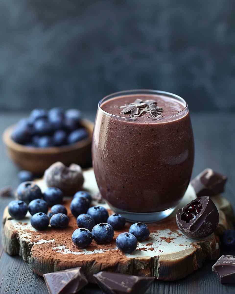 Chocolate Blueberry Smoothie 5 Chocolate Blueberry Smoothie