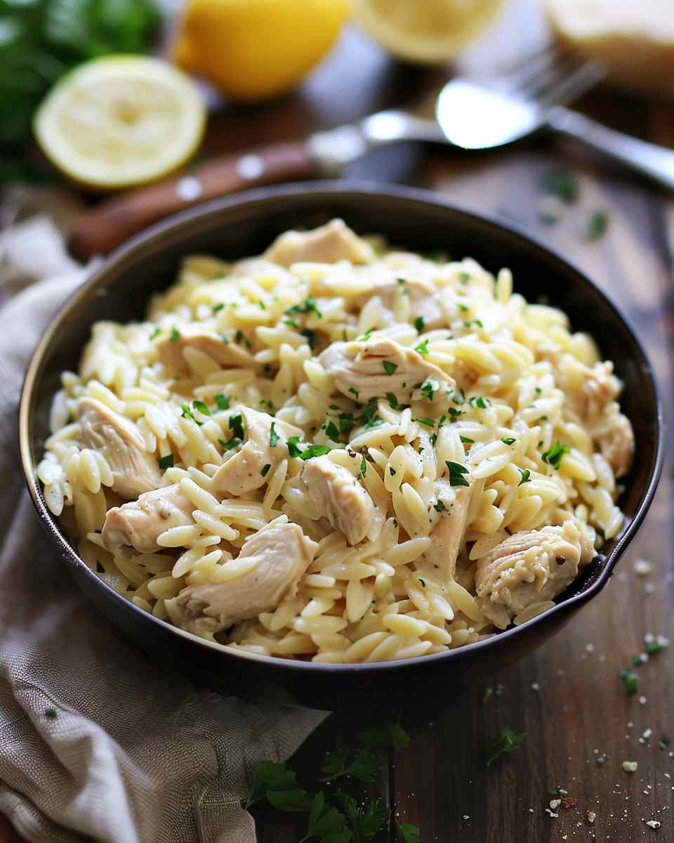 Creamy Lemon Chicken Orzo 5 Creamy Lemon Chicken Orzo