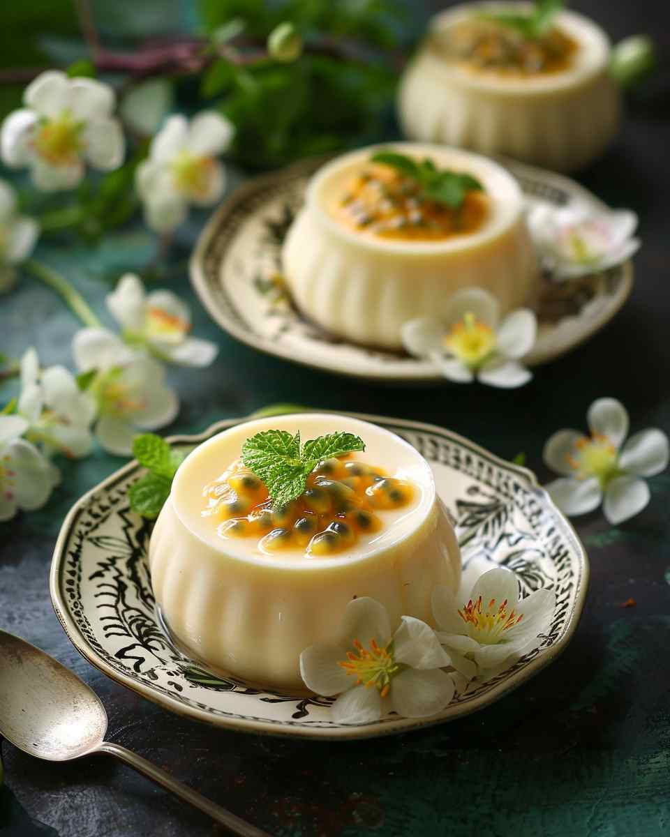 Passion Fruit Panna Cotta 6 Passion Fruit Panna Cotta