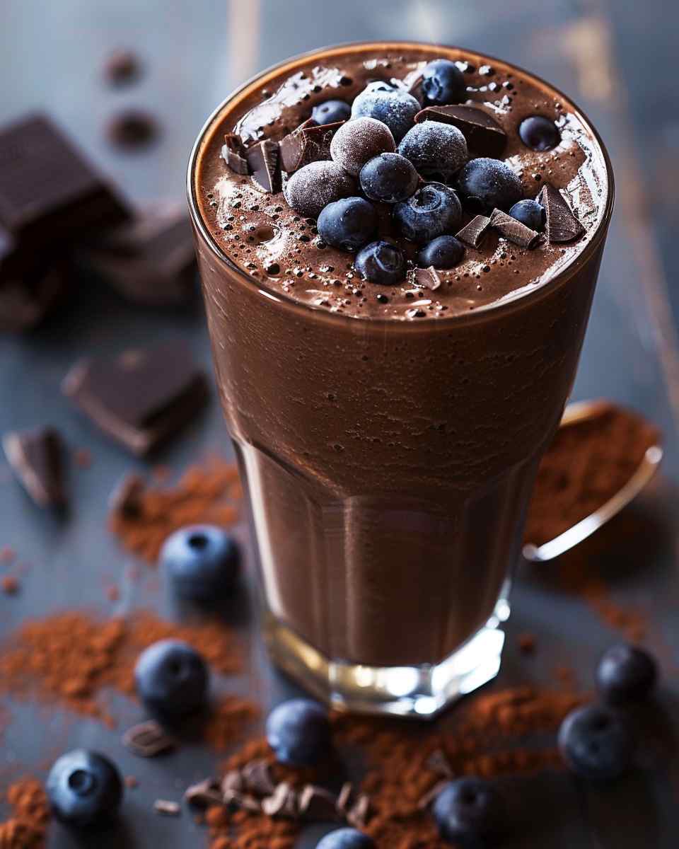 Chocolate Blueberry Smoothie 6 Chocolate Blueberry Smoothie