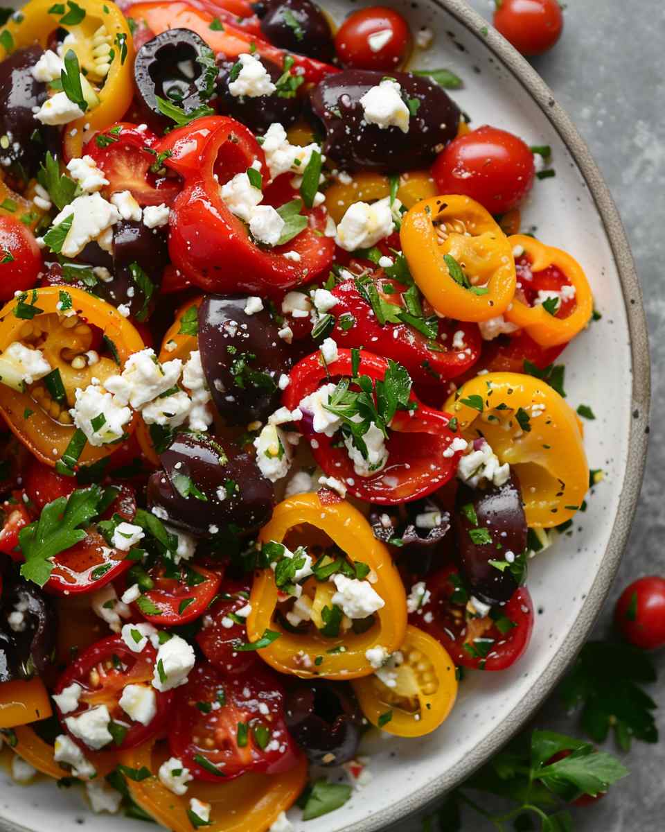 Charred Pepper Salad with Feta 6 Charred Pepper Salad with Feta