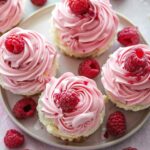 Easy Raspberry Rose Cheesecake Buns