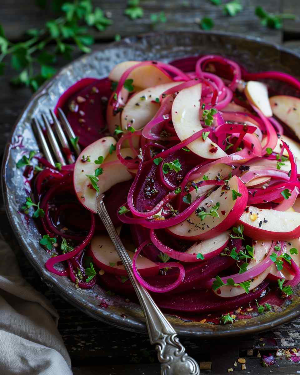 Beet & Apple Salad With Balsamic Dressing 6 Beet & Apple Salad With Balsamic Dressing