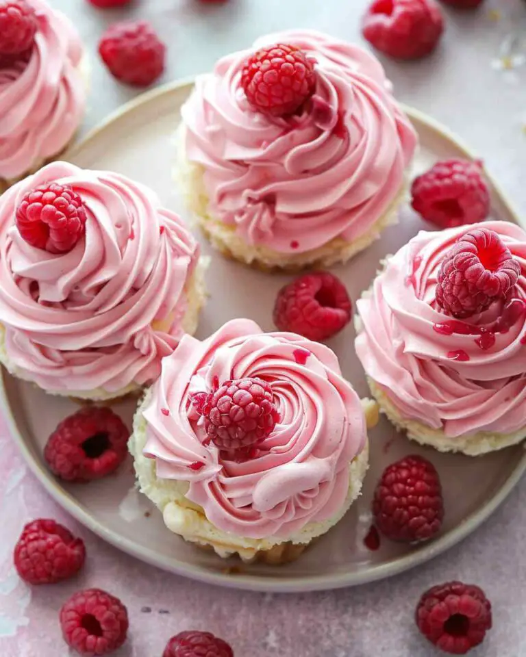 Easy Raspberry Rose Cheesecake Buns