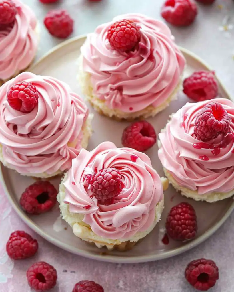 Easy Raspberry Rose Cheesecake Buns