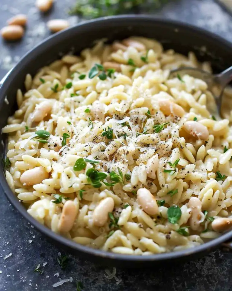 Tuscan White Bean Parmesan Orzo