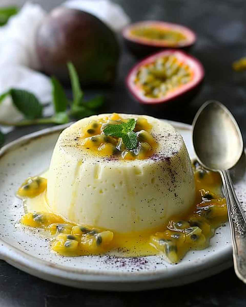Passion Fruit Panna Cotta 5 Passion Fruit Panna Cotta