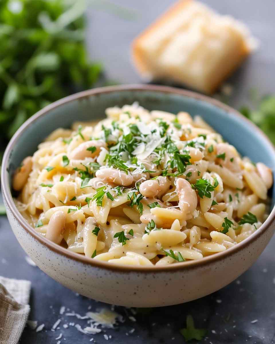 Tuscan White Bean Parmesan Orzo 6 Tuscan White Bean Parmesan Orzo