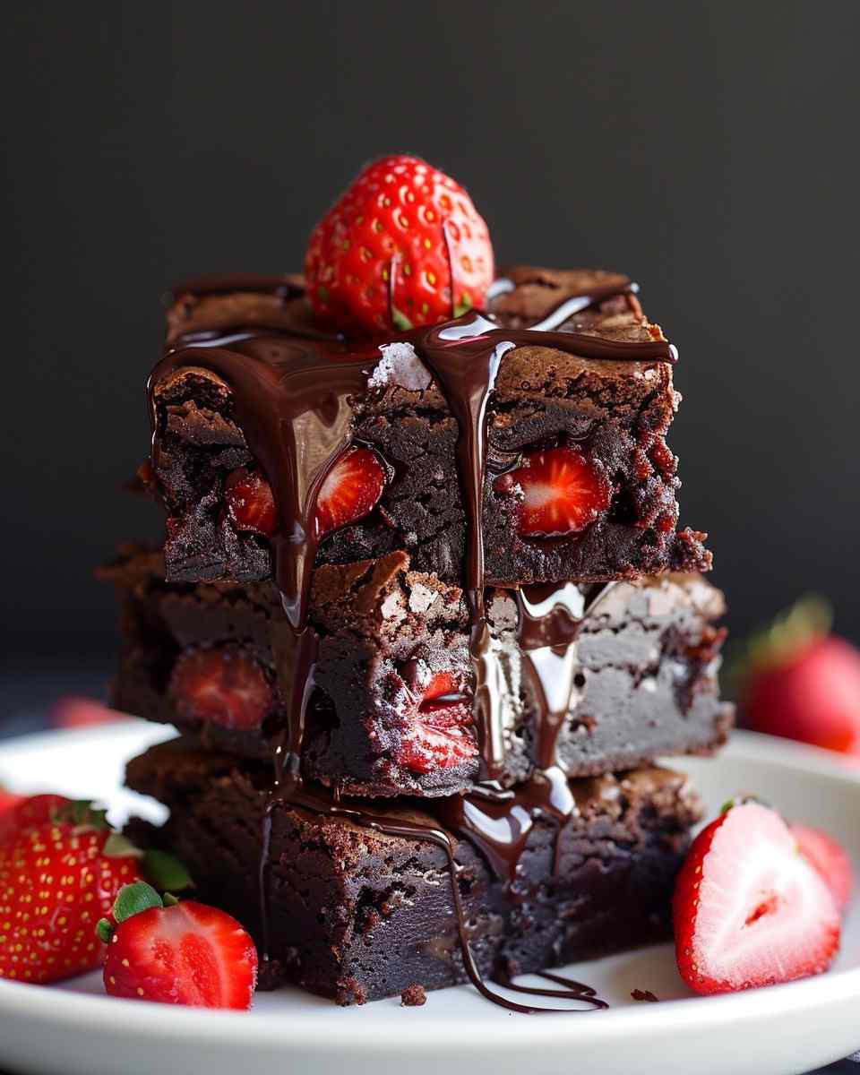 Chocolate Covered Strawberry Brownie 5 Chocolate Covered Strawberry Brownie