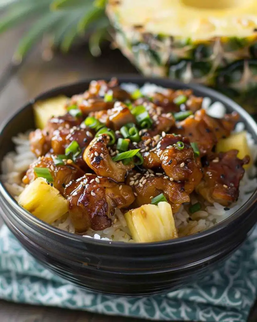 Teriyaki Chicken Pineapple Bowls