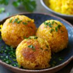 Golden Rice Balls with Beef