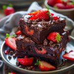 Chocolate Covered Strawberry Brownie