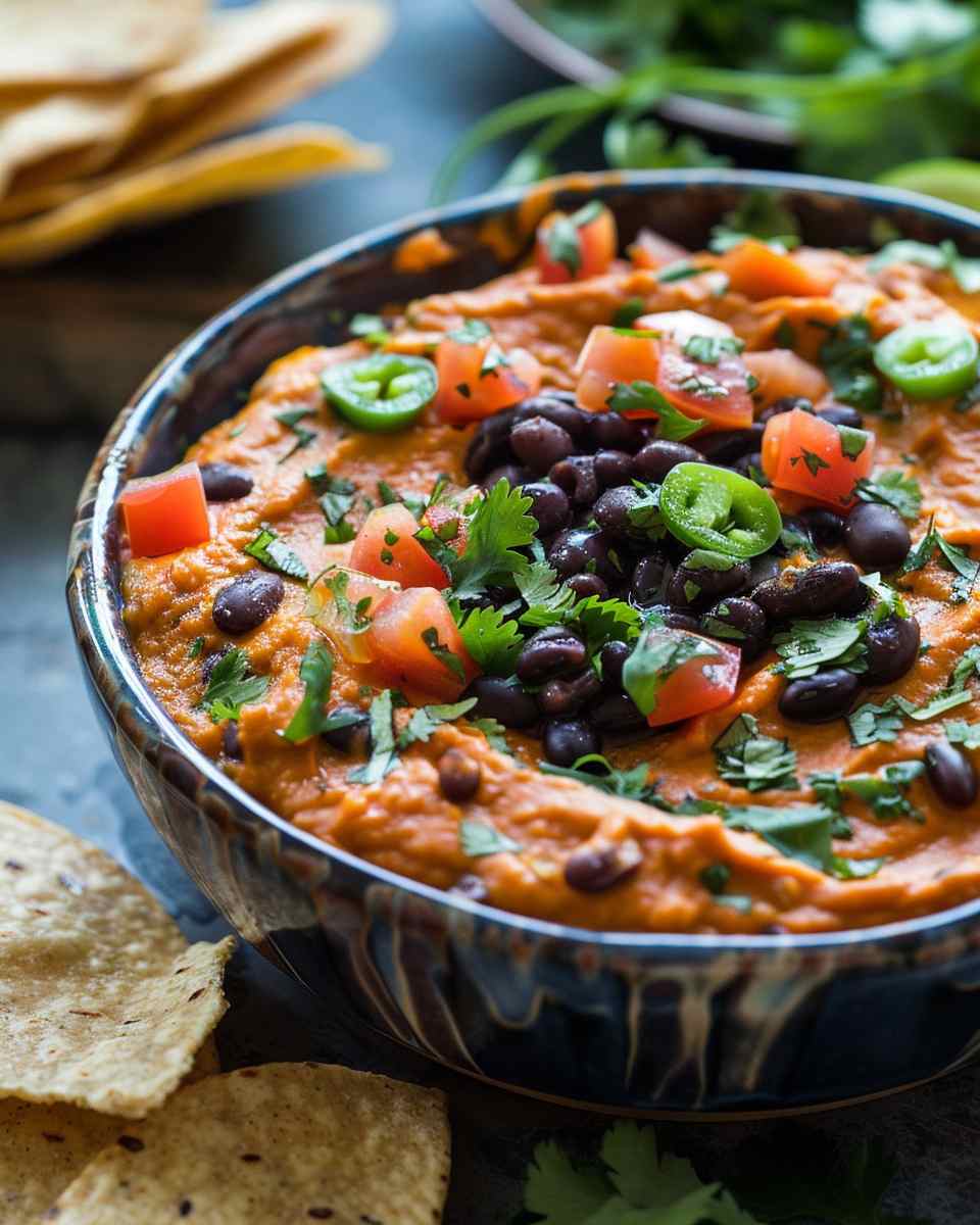 Southwest Sweet Potato Black Bean Dip