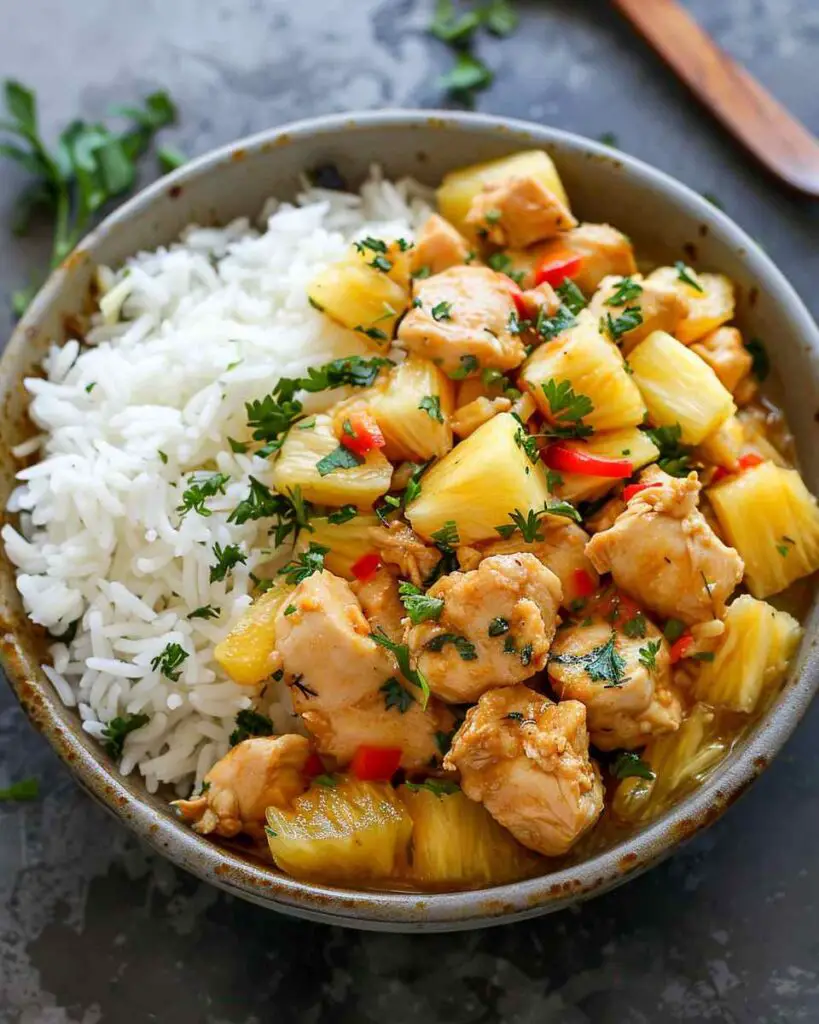 30 Minute Pineapple Chicken with Coconut Rice