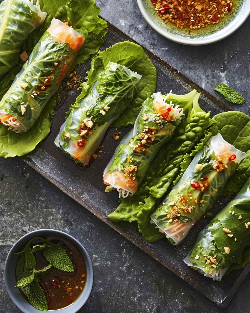 Lettuce Wrap Summer Rolls 6 Lettuce Wrap Summer Rolls