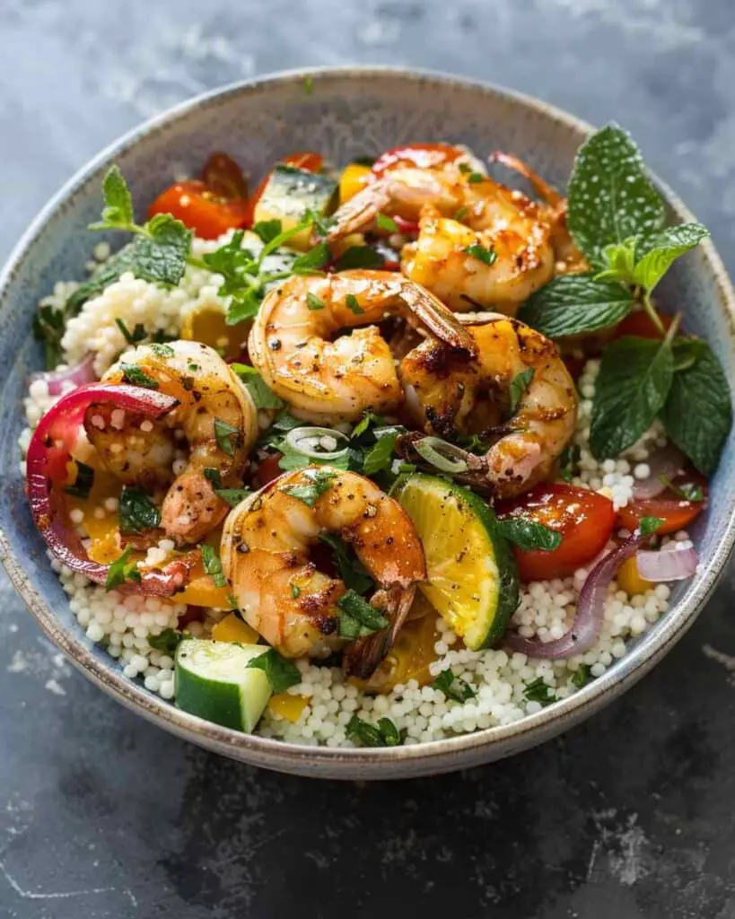 Mediterranean Shrimp Couscous Bowls