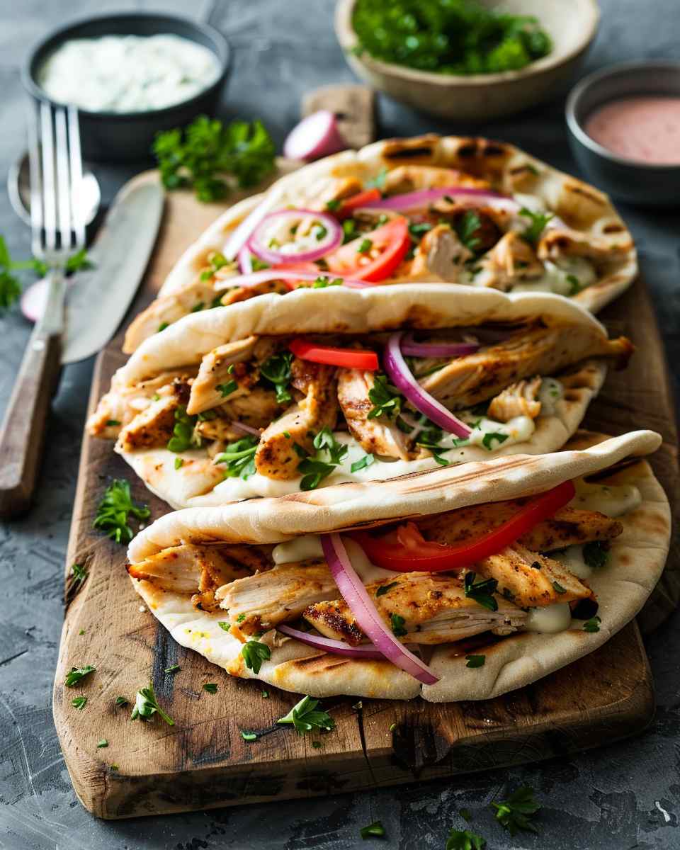 Chicken Gyro Pita Pockets 5 Chicken Gyro Pita Pockets