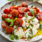 Marinated Cherry Tomatoes with Burrata