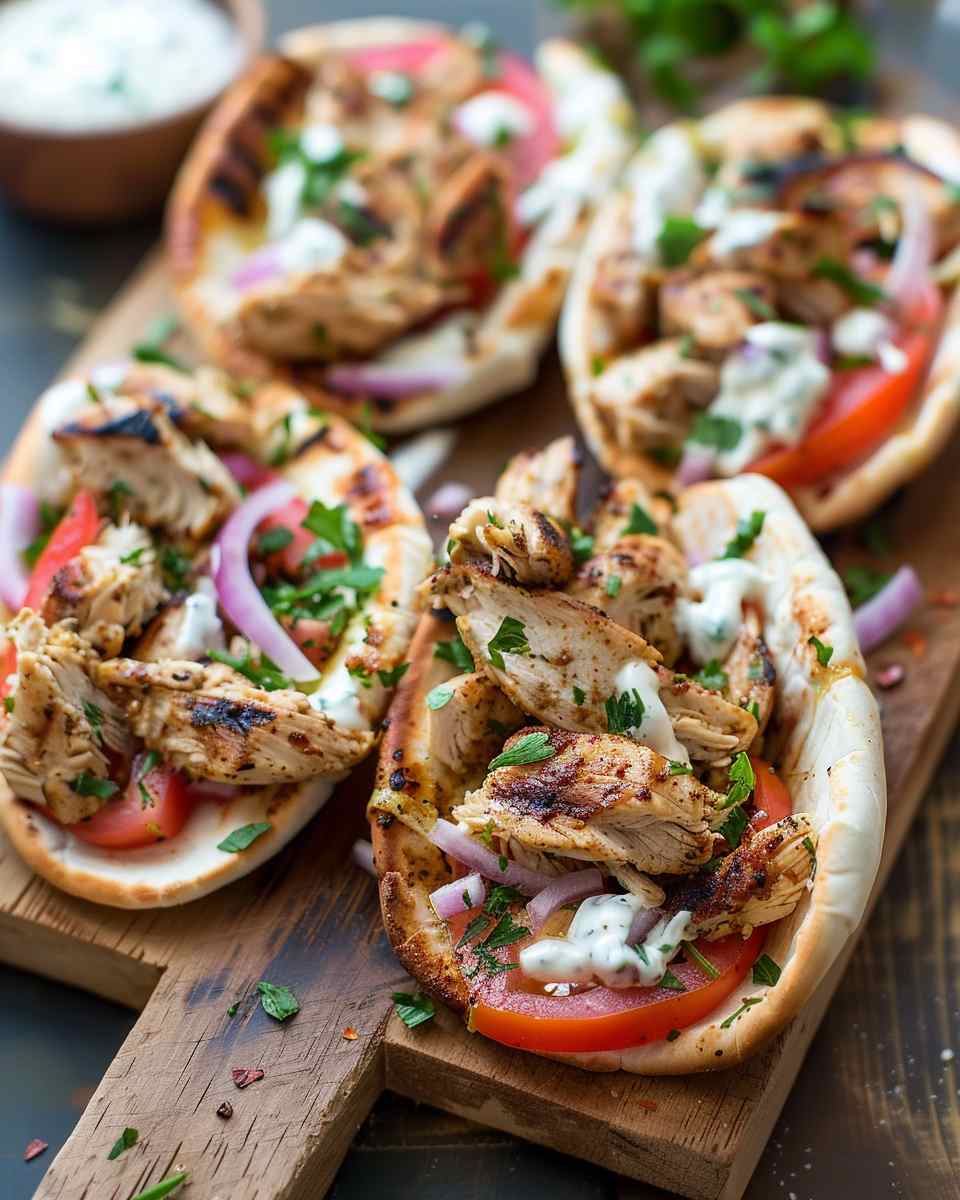Chicken Gyro Pita Pockets 6 Chicken Gyro Pita Pockets