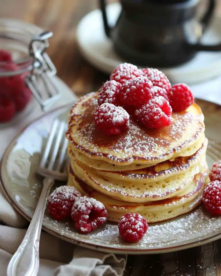 Lemon Raspberry Soufflé Pancakes