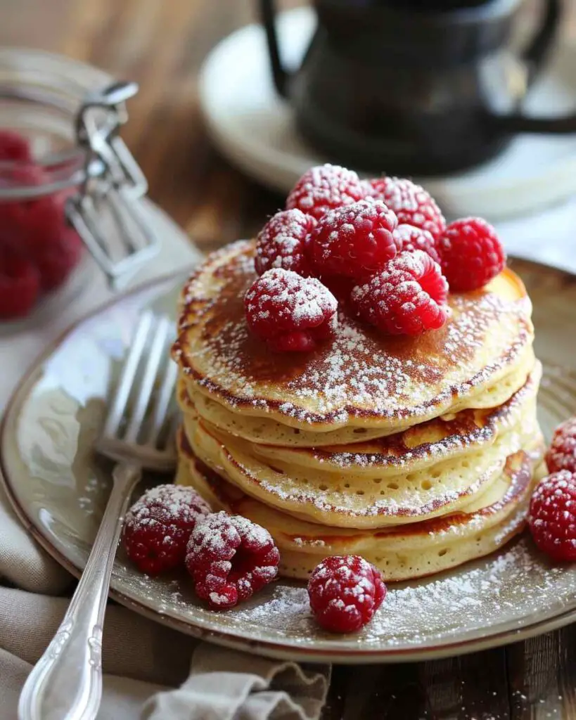 Lemon Raspberry Soufflé Pancakes