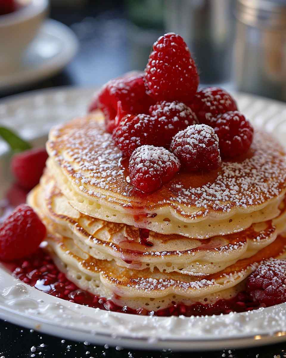 Lemon Raspberry Soufflé Pancakes 6 Lemon Raspberry Soufflé Pancakes