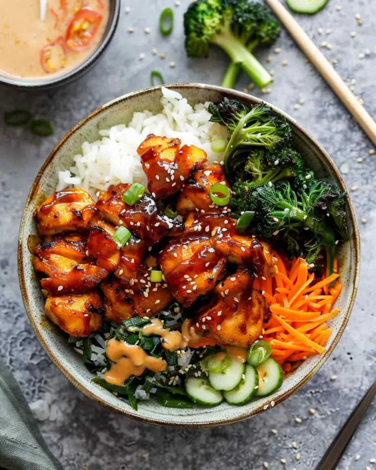 Irresistible Spicy Honey-Ginger Chicken Bowls