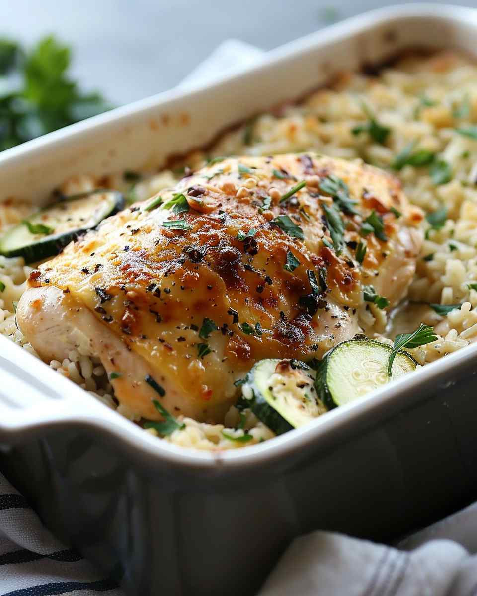 Cheesy Zucchini Chicken and Rice Bake 5 Cheesy Zucchini Chicken and Rice Bake