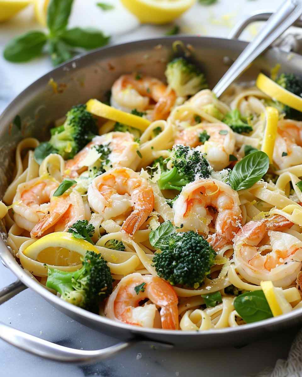 Healthy Shrimp & Broccoli Pasta With Lemon 5 Healthy Shrimp & Broccoli Pasta With Lemon