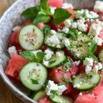 Watermelon Salad with Feta, Cucumber, and Mint
