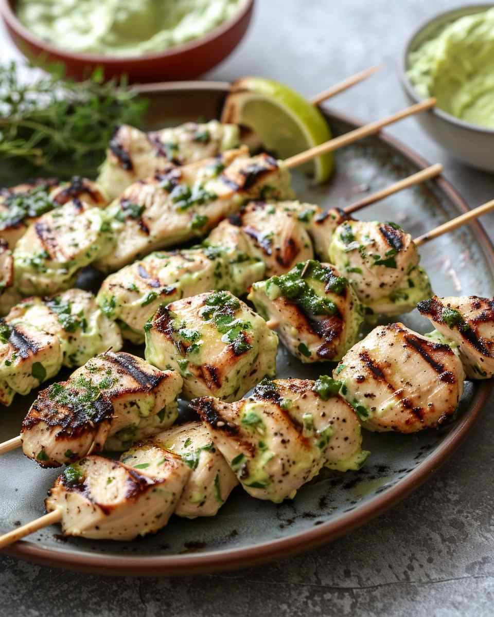 Green Goddess Chicken Skewers 5 Green Goddess Chicken Skewers