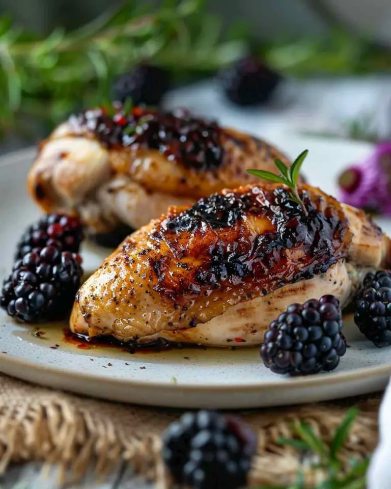 Sweet & Spicy Blackberry Stuffed Chicken
