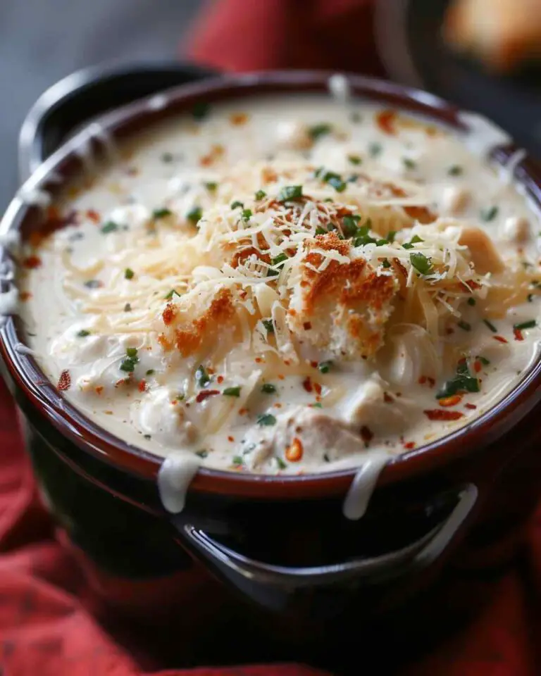 Crock Pot Creamy Chicken Parmesan Soup