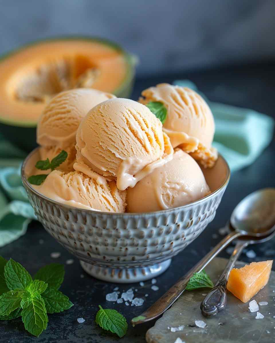 Cantaloupe Sea Salt Ice Cream