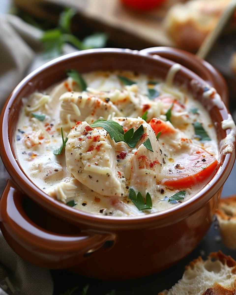 Crock Pot Creamy Chicken Parmesan Soup 6 Crock Pot Creamy Chicken Parmesan Soup